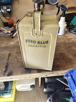 Esso Blue Paraffin Fuel Oil Can Vintage Retro Automobile Petroliana - Image 1 of 4