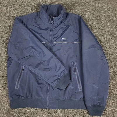 Lands Ends Jacket Mens Large Blue Nylon Full Zip Mesh Lined Outdoor Mock Neck - Image 1 of 4