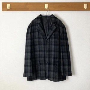 Comme Des Garçons Homme 90s Wool Check Jacket L Vintage Gently Used - Picture 1 of 5