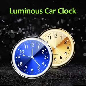 Car Clock Mini Luminous Stick-On Digital Watches Clock For Vehicle Interior - Picture 1 of 24