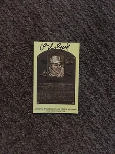 BASEBALL GREAT ORLANDO CEPEDA SIGNED BASEBALL HOF GOLD PLAQUE CARD - Picture 1 of 2
