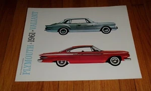 Folleto de ventas Belvedere Fury original 1961 Plymouth & Valiant Full Line Deluxe - Imagen 1 de 2