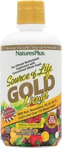 Natures Plus Source of Life Gold Multivitamin Liquid - 30 oz - Supports Energy - Picture 1 of 6