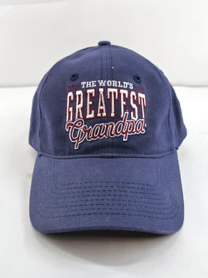 Gorra de béisbol The World's Greatest Grandfather tapa gancho y bucle azul Foto 1 de 4