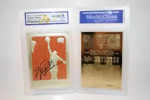 Tarjeta de oro de la firma Michael Jordan 1996 Fleer Feel The Game gema como nueva 10 * bogo * - Imagen 1 de 2