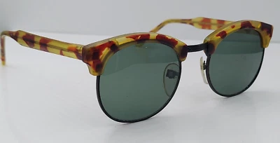 Gafas de sol vintage 2746 verde ceja redonda línea ceja marcos Corea Foto 1 de 4