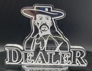 Shaped Acrylic Dealer Button for Poker Deadwood Design 65mm Casino Accessories - Picture 1 of 1