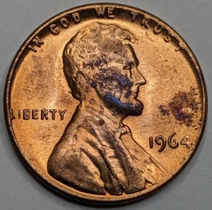 1964 P Lincoln Cent Doubled Die Reverse - DDR Die, FS802 - Error- Corrosion S315 - Picture 1 of 15