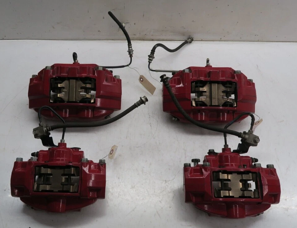 2017-2022 Infiniti Q60 OEM RWD Red Sport Brake Calipers Set of 4 - Image 1 of 4
