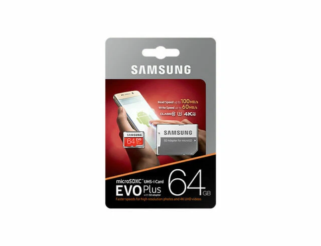 Samsung EVO Plus 64 GB Classe 10  MicroSDXC Scheda di Memoria  con Adattore
