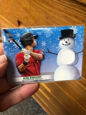 Alex Kirilloff 2021 Topps Holiday Rookie Jersey Relic Snowman #WRC-AK Twins RC - Image 1 of 2