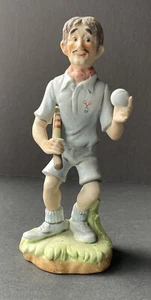 "Estatuilla de pickleball de tenis vintage cerámica Japón 6651 hombre 8,5"" "daño" - Imagen 1 de 9