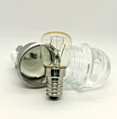 Oven Light Cover & Holder Assembly  Chef, Westinghouse, Simpson with 25w bulb - image 1 of 4