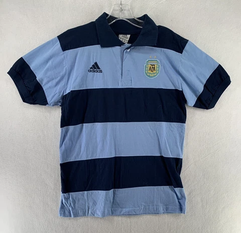 Adidas Argentina Polo Jersey Size S messi worldcup soccer Rare Cover