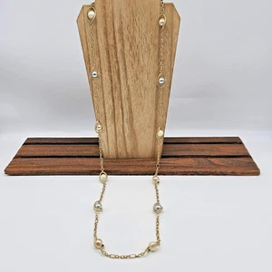 "Collar retirado Lia Sophia ENDEAVOR / EQUILIBRADO - oro mate múltiples perlas, 42-45""" - Imagen 1 de 8
