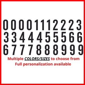 sticky vinyl Numbers stickers Decals bin door office home weather proof Bk & Wt  - Picture 1 of 1