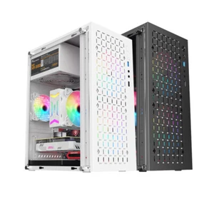 Micro ATX/ITX Transparent DIY PC Case Glass Desktop Computer Case HDD*2+SSD*2 - Afbeelding 1 van 14
