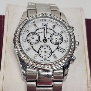 Reloj de pulsera Jacques Du Manoir Diamond Look Indicies bisel para dama 2485 g - se adapta a 7" - Imagen 1 de 9