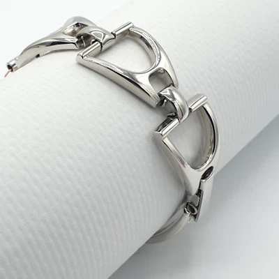 Bracelet Montre Vintage Argenté 17mm/16.5cm Acier inoxydable NEUF Watch Strap  - Photo 1/4