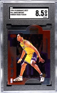 1998-99 Bowman's Best #M16 KOBE BRYANT Fusion Mirror Image SGC 8.5 Eddie Jones - Picture 1 of 2