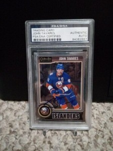 2014-15 O-Pee-Chee Platinum Islanders Hockey Card #129 John Tavares Psa/Dna...