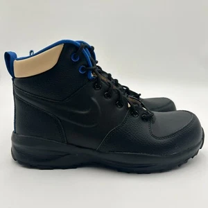 Nike Manoa LTR Leather GS Big kids black boots Size 6Y - Picture 1 of 13