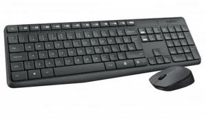 Logitech Tastatur und Maus Wireless MK235 Kabellos Keyboard+Mouse black - Bild 1 von 3