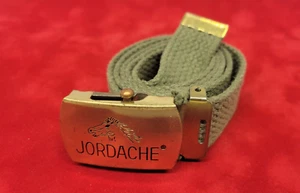 Vintage Original 70er Jahre Jordache Gürtel - Armeegrün - Pferdekopf Metallschnalle 34" - Bild 1 von 3