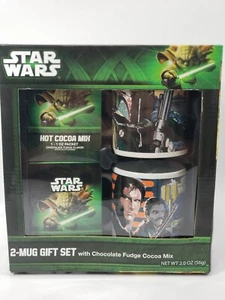 2013 Star Wars 2 Mug Cocoa Gift Set. Solo, Boba Fett,- NEW - Hot Chocolate Mix - Picture 1 of 10