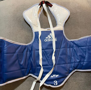 Adidas Originals WTF TAEKWONDO BODY PROTECTOR Size 3: Reversible Chest Guard Med
