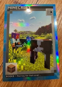 2024 Panini Minecraft Crafting Chronicles Books Blue Foil Prizm SSP 9/10!! Rare - Picture 1 of 2