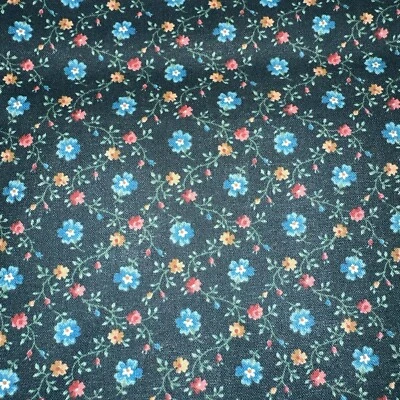 Tela de acolchado azul medianoche CALICO estampado floral costura artesanía ropa patio Foto 1 de 2