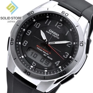 CASIO WAVE CEPTOR WVA-M640-1A2JF Radio Solar Analog Digital Watch Black 43.5mm - Picture 1 of 7