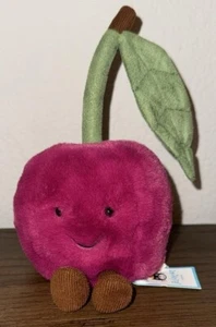 Jellycat AMUSEABLE CHERRY #1 Soft Plush Toy CUTE Fun Stuffed Berry Fruit NWT - Picture 1 of 1
