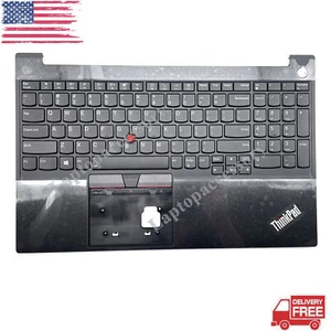 For Lenovo Thinkpad E15 Gen 2 3 4 20T8 20T9 Black Palmrest Keyboard Non-Backlit - Picture 1 of 8