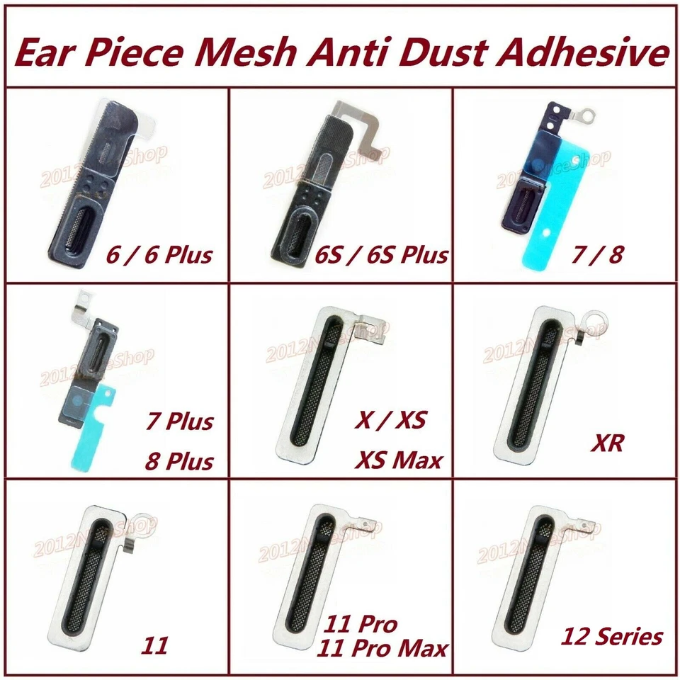 Lot OEM Ear Piece Mesh Anti Dust Adhesive For iPhone 12 11 Pro Max X S R 7 8 6 + - Image 1 of 1