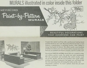 Vintage Mid Century Modern Decor Mural Meyercord Paint by Pattern Catalog 1950s - Picture 1 of 8