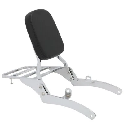 Respaldo Sissy Bar + Portaequipajes para Yamaha Virago XV535 XV400 XV 400 535 Cromo Foto 1 de 4