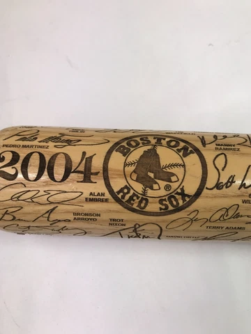 2004 Red Sox Boston Engraved Heavy Hitter Baseball Bat 1883 of 2004 Cover