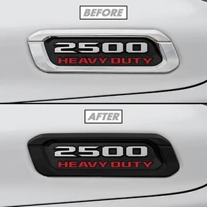 Superposición de vinilo oscurecido de eliminación de cromo para Ram 2500 2019+ insignia emblema capó - Imagen 1 de 5
