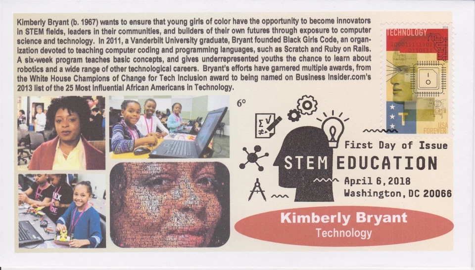 6° Cachets 5277 STEM Education Technology Kimberly Bryant Vanderbilt Graduate  - Image 1 of 1