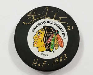 STAN MIKITA Autographed Chicago Blackhawks NHL Signed Hockey Puck JSA Hof 1983 - Picture 1 of 2