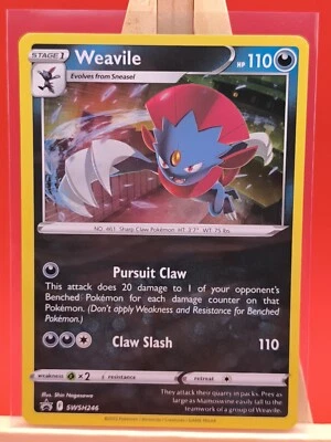 Weavile SWSH246 Sword & Shield Ultra Rare Holo Promo Pokemon Card * New * - Image 1 of 4