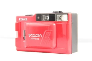 Excelente++ Cámara fotográfica Konica TOMATO 35 mm roja para apuntar y disparar #5085 - Imagen 1 de 10