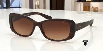 Gafas de sol para mujer COACH HC8168 512013 marrón tortuga oscuro degradado 56 mm Foto 1 de 4
