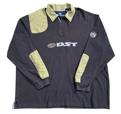 Camisa Vintage WU Wear DST Marrón 1/4 Cremallera (Talla XXL)  Foto 1 de 3