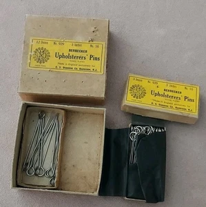 4 Doz De Colección Osbourne 929 3" Pasadores de Tapicería Niquelado Cajas Originales Inglaterra - Imagen 1 de 6