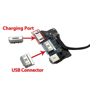 For Macbook Air 13" A1466 A1465 DC Jack Board Charging Port / USB Connector - Picture 1 of 7