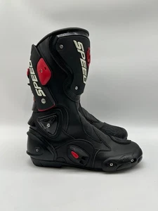 Riding Tilber Herren Motorradstiefel Wasserdicht Schwarz EUR 44 - Picture 1 of 3