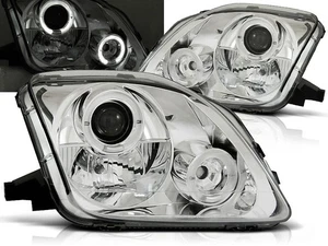 headlights for HONDA PRELUDE 1997 1998 1999 2000 2001 angel eyes chrome LHD - Picture 1 of 1